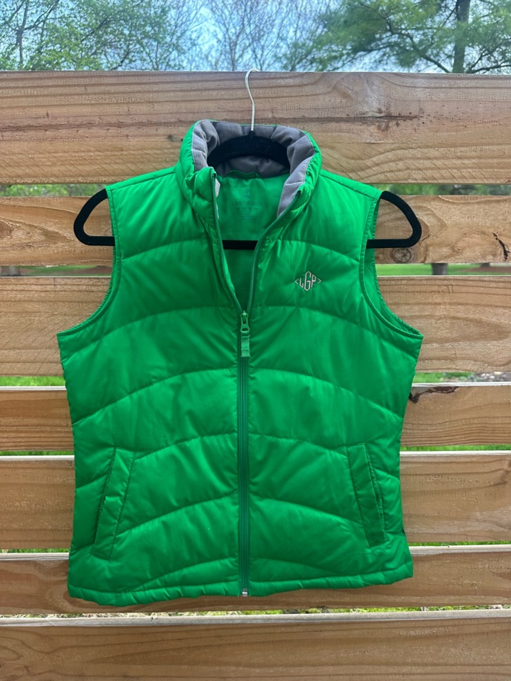 Lands' End Bright Green Quilted Puffer Vest for Kids